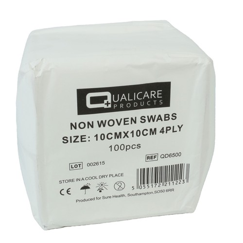 LARGE SET OF 200 ABSORBENT 10x10cm NON WOVEN HOSPITAL SWABS Medical First Aid - 第 3/5 張圖片
