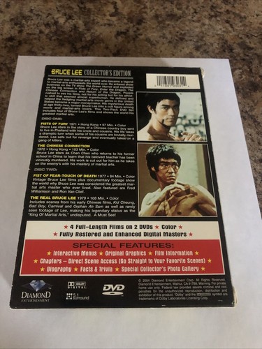 BRUCE LEE COLLECTOR'S EDITION - 2 DVD SET - FOUR FILMS - Picture 3 of 4