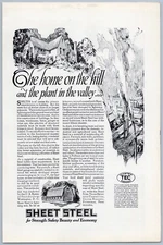 1927 Master Tec Sheet Steel Vintage Ad Roofing Building Material Siding