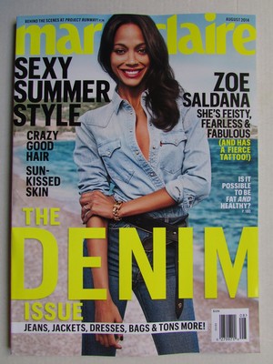 Magazine - Fashion - Marie Claire August 2014 - Zoe Saldana - Project Runway