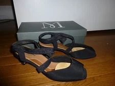 Mark Lemp Classics Women BOA Black Microt Heeled Sandals L41738 Size 8 W