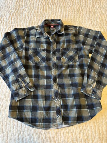 Quicksilver Boys Size 20 XL Plaid Flannel Button Down Shirt Long Sleeve - Picture 1 of 8