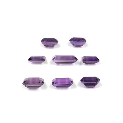 Bundle of 82.95ct 8pcs Purple Amethyst Carat Faceted Stones 16x12 17x12 - Picture 8 of 16