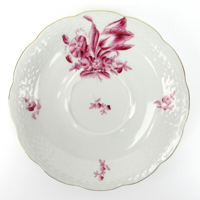 Herend Porzellan Untertasse Blumendekor Handgemalt Porcelain Saucer 14,5cm
