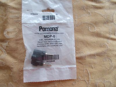 NEW Pomona 1632845 MDP-0 Double Banana Plug, Black *FREE SHIPPING*