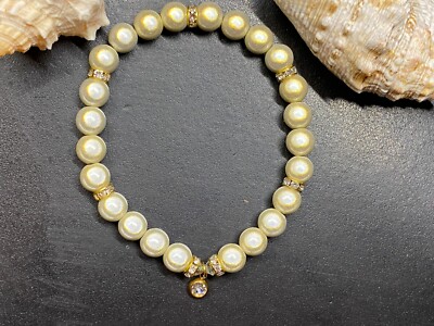 Armband Miracle Beads Gr. L Anhänger Strassringe Magic Beads Perle 8mm A1003-6