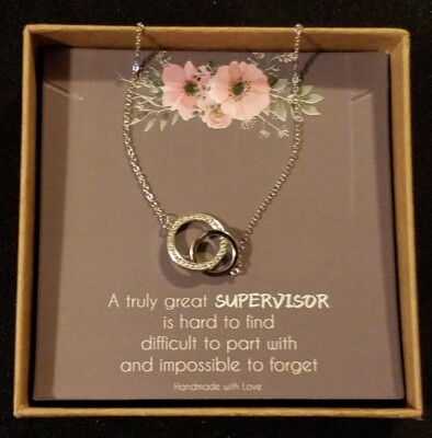 NEW IEFLIFE A Truly Great SUPERVISOR Co-Worker Infinity Circle Necklace Gift