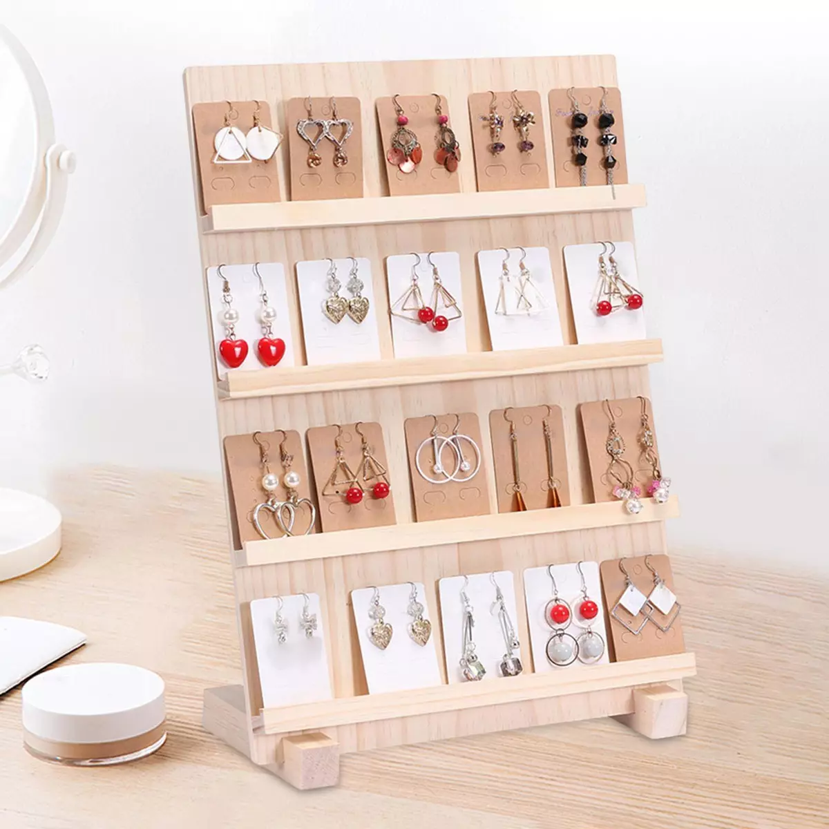 Rustic earring display outlet