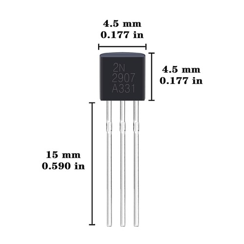 10x Transistoren 2N2222 2N3904 2N3906 2N5401 2N5551 - TO92 TO-92 Transistor - Bild 3 von 5