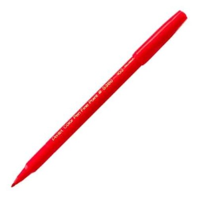 Pentel Lot/2 Arts Color Pen Marker Fiber Tip Fine Point Red School Office Draw