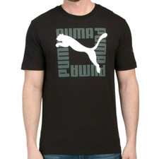 NWT PUMA MSRP 40.99 OUT OF THE BOX TEE MEN'S BLACK SHORT SLEEVE T-SHIRT SIZE L