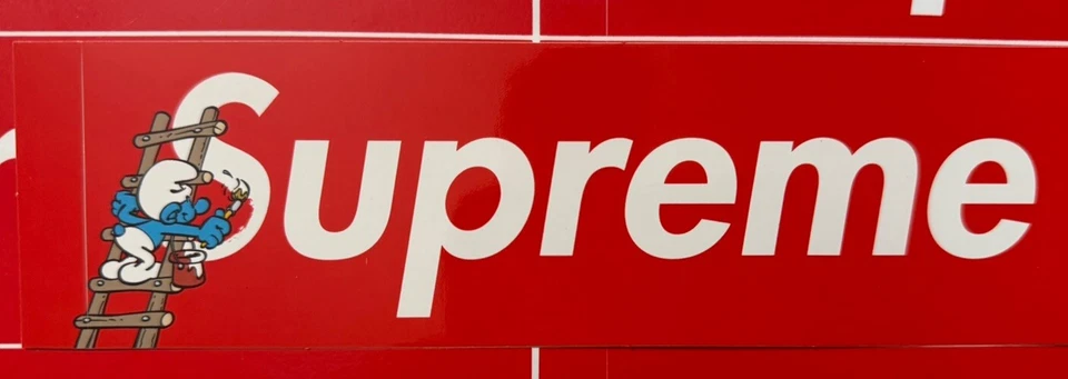 Supreme Smurf Red Box Logo Sticker Brand New FW20 Authentic Ships Same Day ✉️