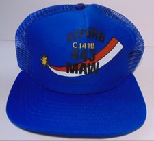 New Old Vintage 1980s REFURB C141B 443 MAW USAF SNAPBACK TRUCKER HAT MADE IN USA