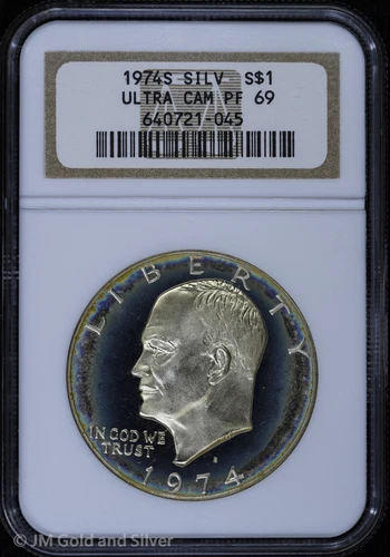 1974-S $1 Proof Eisenhower "Ike" Silver Dollar NGC PF 69 UC | PR