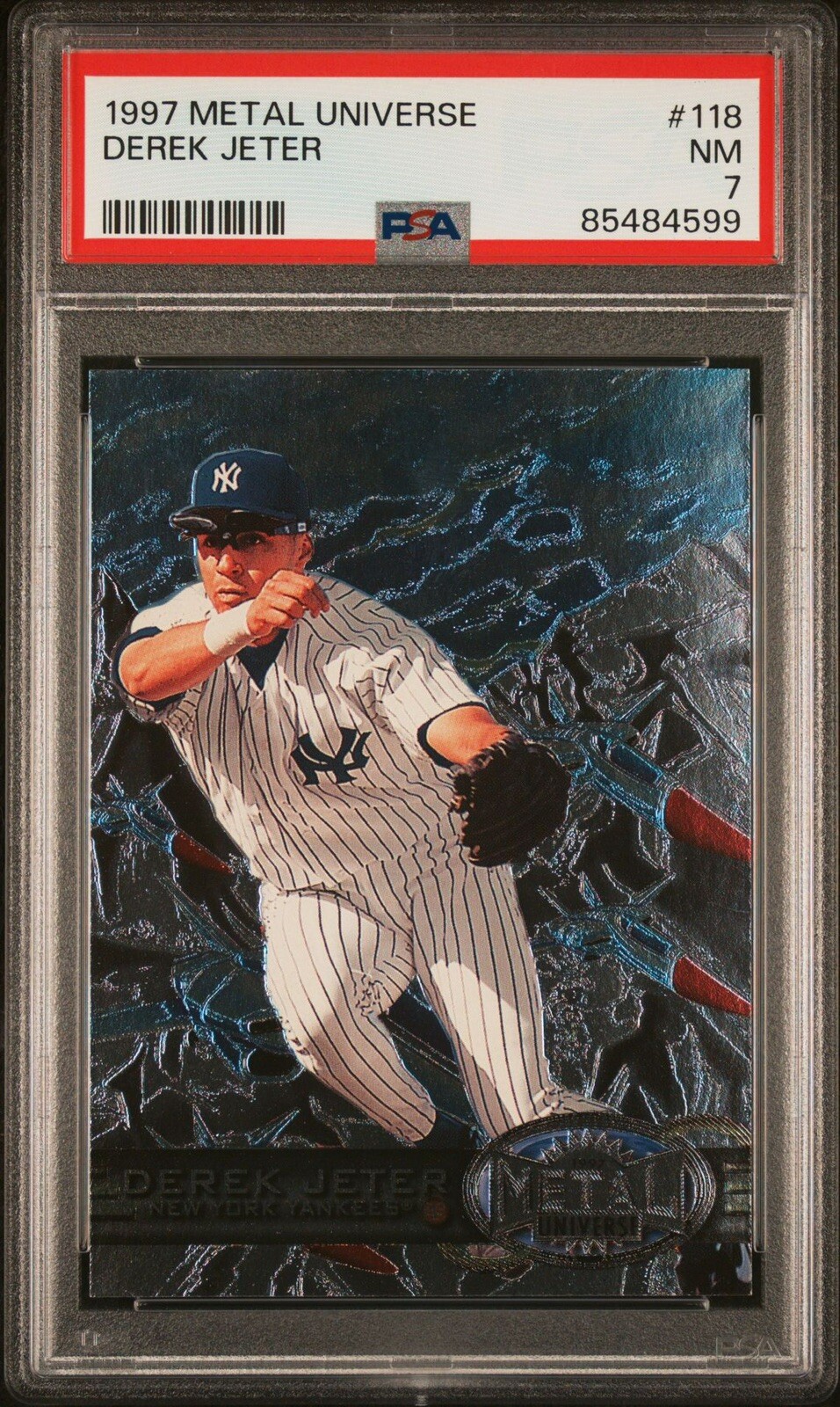 1997 Metal Universe #118 Derek Jeter PSA 7 New York Yankees