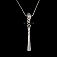 ~Baseball Softball Bat Necklace Team Sports Jewelry Christmas 16th Birthday Gift