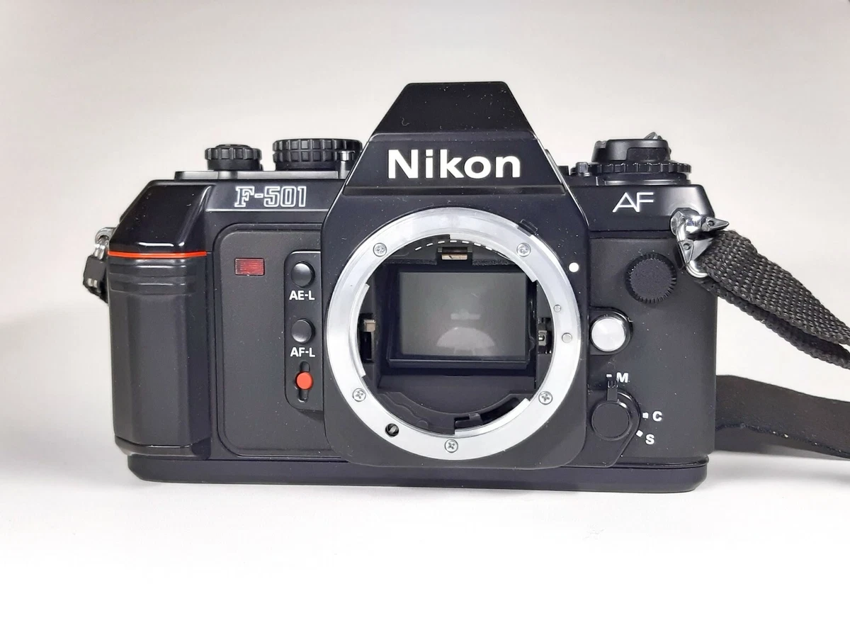Nikon F-501 N2020 SLR 35mm Film Camera NIKKOR 28-85mm Lens Tested Fully Working