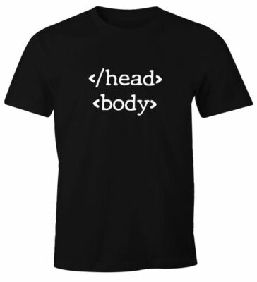 Herren T-Shirt Programmierer HTML Code Geschenk für Computerfreak Nerd