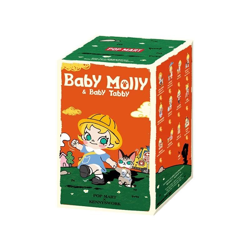 POPMART Baby Molly & Baby Tabby シリーズボックス Genuine Baby Molly & Baby Tabby Series Blind Box Figure Toy