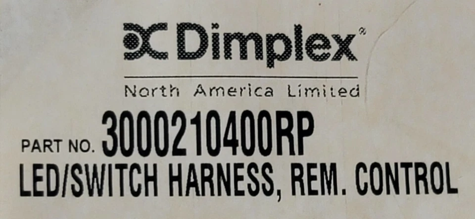Dimplex 3000210400RP LED Switch Wire Harness Remote Control OEM Genuine - Image 2 of 4