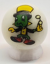 Jiminy Cricket 1" Glass Logo Marble w/ Stand
