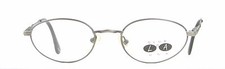 Club LA 6251 Oval Retro pewter and Dark Navy Metal Eyeglasses Spring Hinge Italy
