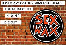 1980'S MR ZOGS SEX WAX VINTAGE SURF SKATE GRIND * REPRINT * DECAL STICKER 