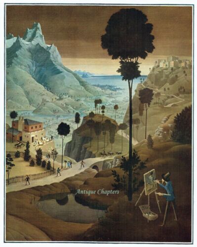 Krajobraz i artysta 1931 Franz Sedlacek nadruk E566 - Zdjęcie 1 z 2