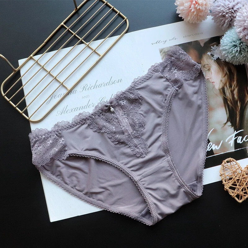 Paquete de 5 Sexy Mujer Encaje Bragas Breve Perla Francesa Ropa Interior Lencería Bikini Foto 3 de 4