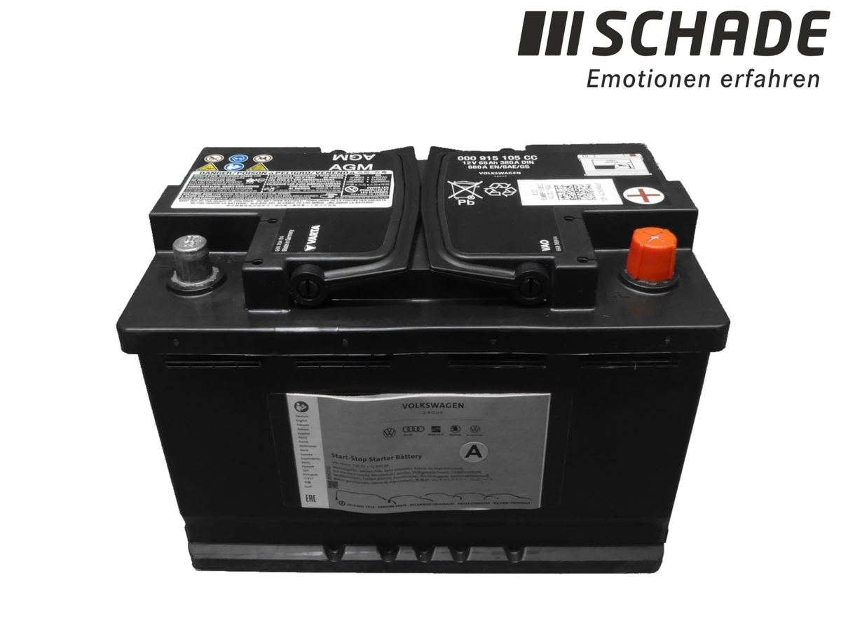 ORIGINAL VW Autobatterie Batterie Starterbatterie 12V 68Ah