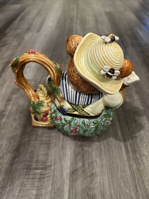 Fitz and Floyd Teddy Bear Honey Jar Bee Pitcher | eBay
