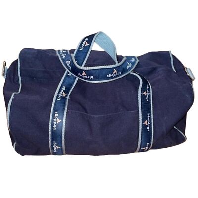 Birddogs Navy Blue Cotton Canvas Gym Duffle Bag 16x11