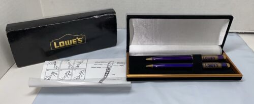 Lowes pen and pencil set In Case With Box