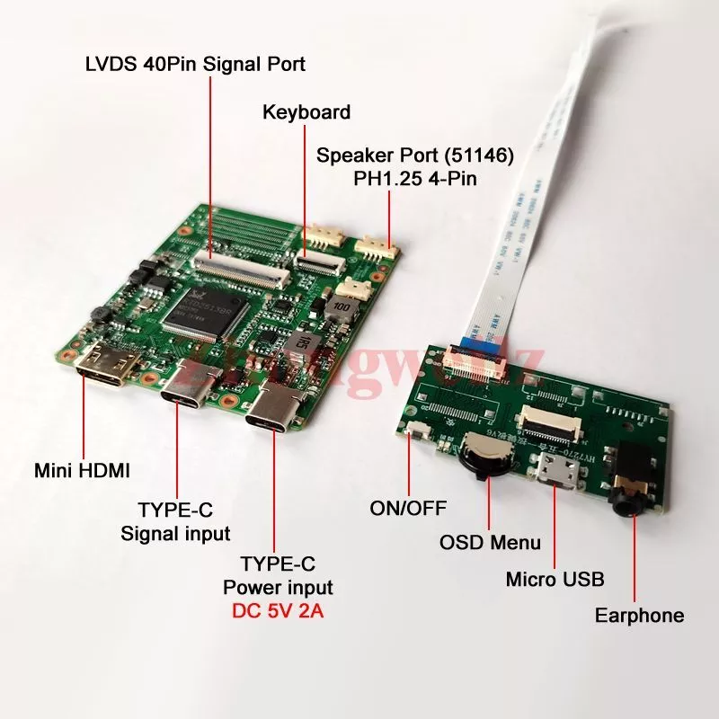 For CLAA156WA11A/15A Mini-HDMI 1366x768 LVDS 40-Pin TYPE-C For CLAA156WA11A/15A Mini-HDMI 1366x768 LVDS 40-Pin TYPE-C
