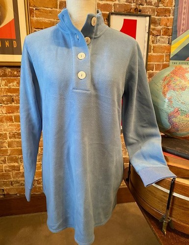 Blue Fleece Long-Sleeve Tunic 
