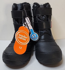 Wonder Nation Black/Pink Girl Size 12 Temperature Rated Calf-Height Boots -5 Deg