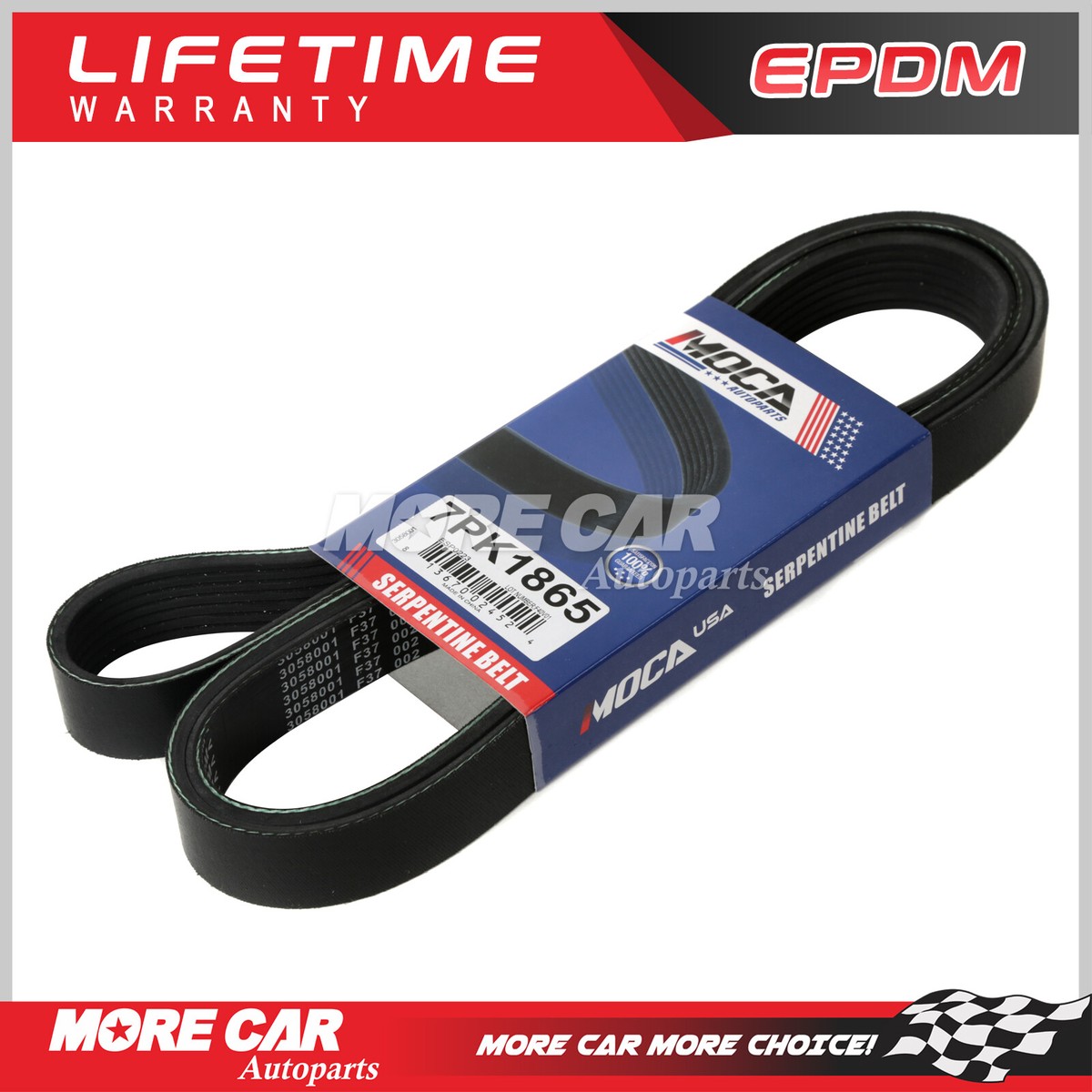 EPDM Serpentine Belt 7PK1865 for BMW 135i 335i 535i X1 Dodge