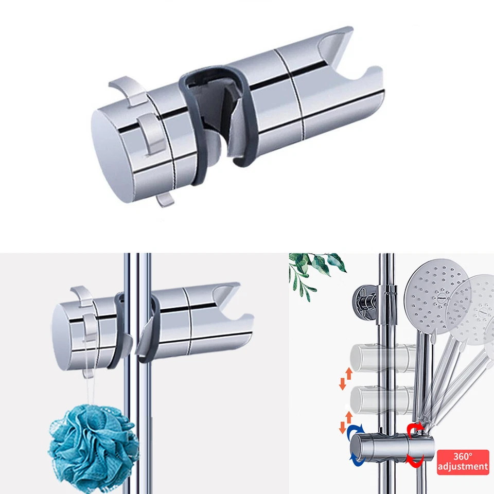 Duschkopf Schieber Gleiter Halter Stangengleiter Duschstange 19 - 25mm Universal - Bild 2 von 4
