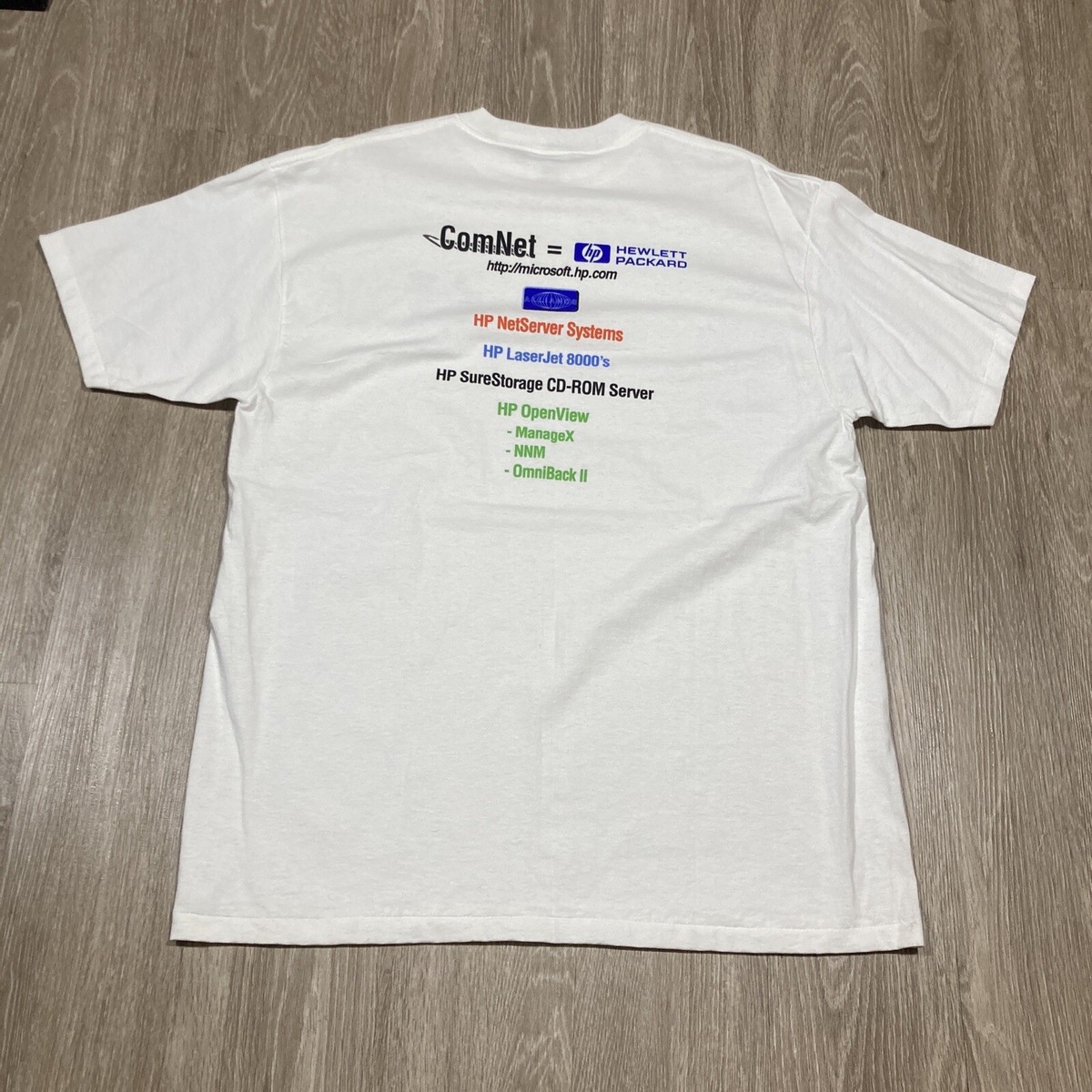 Microsoft Shirt XL 90s 00s Y2k Developers Conference Comnet HP