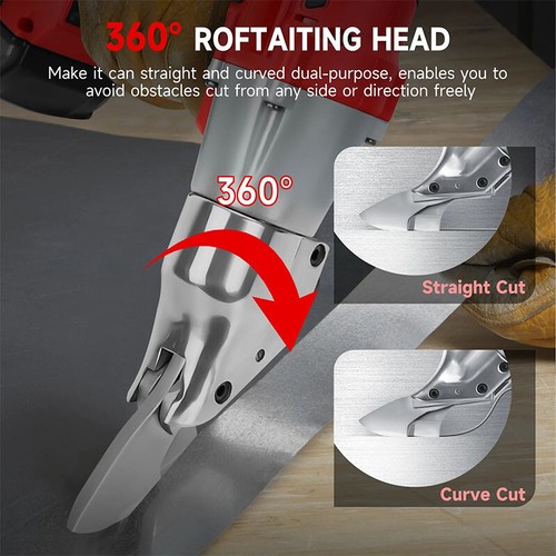 Brushless Cordless Sheet METAL SHEAR SKIN Cutter 1.5mm For Milwaukee 18V Battery - Picture 9 of 13