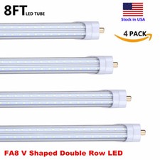 T8 8FT 65W LED Tube Light FA8 Single Pin Base Commercial Household Lighting 4PCS