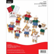 Bucilla - 'Sporty Bears Ornaments' Felt Applique Embroidery Kit - 86988E