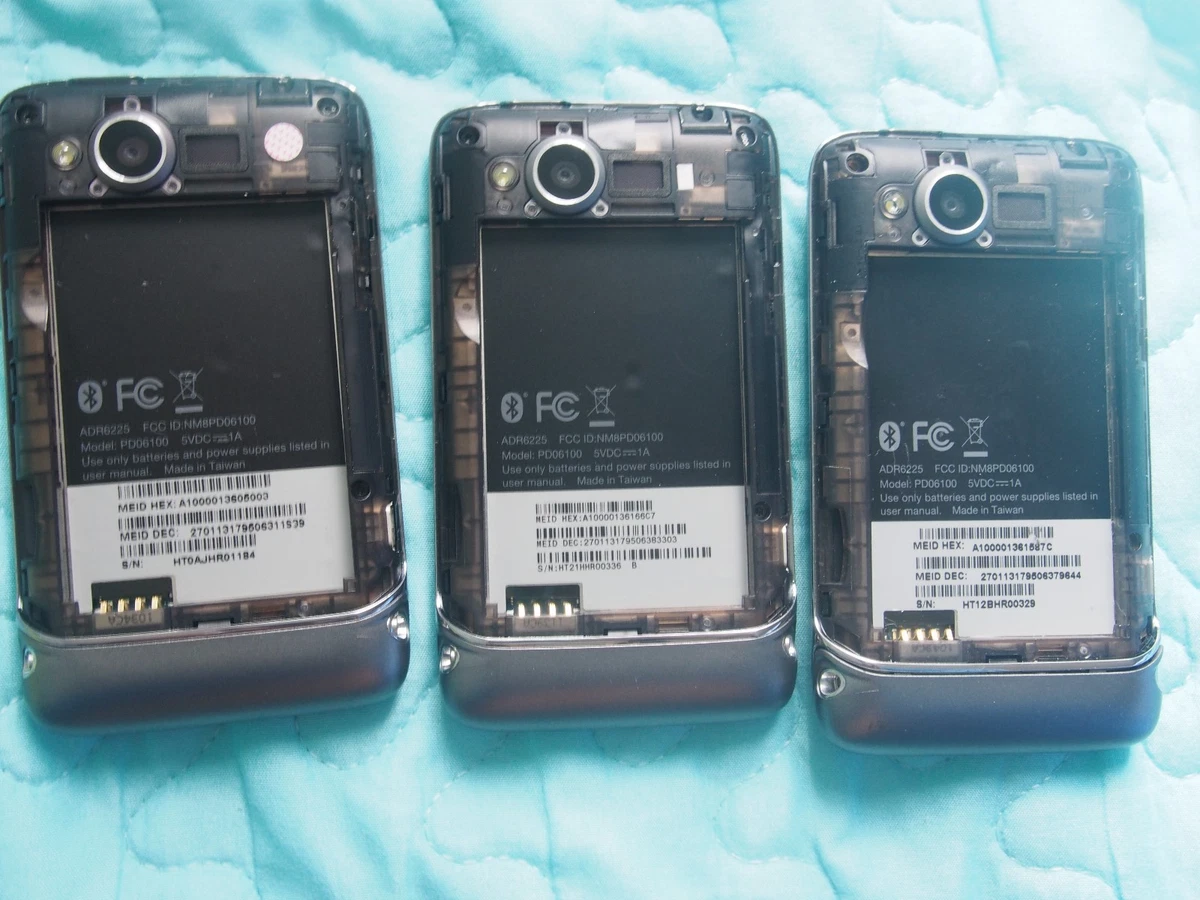 LOT 3 HTC ADR6225 Wildfire Silver/Black CDMA Alltel Network As Is.
