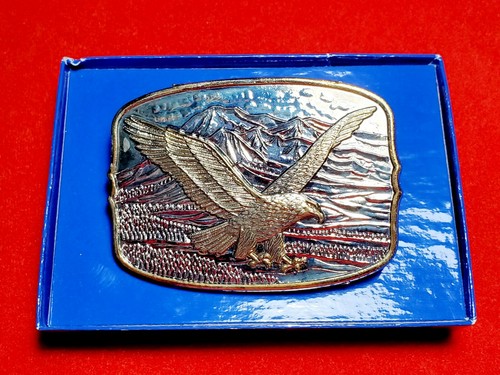 Hebilla de cinturón de águila americana 200 aniversario con certificado de autenticidad ave 🙂 Rara - Imagen 2 de 6