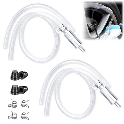 2x Brake Bleeder Hose - One Way Check Valve Tube Bleeding Tool Kit for;Car Moto