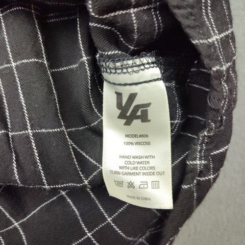 YoungLA Shirt Mens 2XL XXL Black Checkered Plaid Pearl Snap Viscose Western - Picture 7 of 12