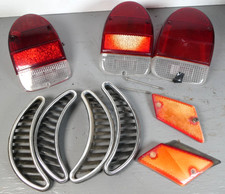 Vintage Original 1970s Vw Bug Exterior Parts Lot - Tail Lights Vent Covers Etc Vintage Original 1970s Vw Bug Exterior Parts Lot - Tail Lights Vent Covers Etc