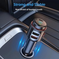 Bluetooth Car Radio Adapter Wireless FM Transmitter QC3.0 /PD Fast Charger MP3