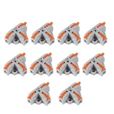 10Pcs Connecteur De Fil Conducteur Compact TShape À Levier