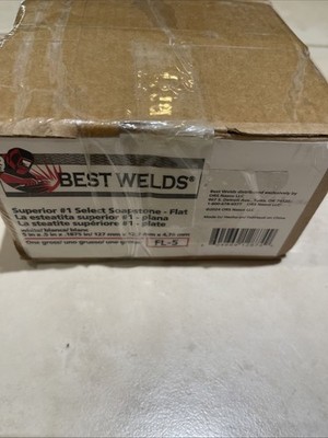 ONE GROSS BOX (144) BEST WELDS FL-5 WELDING FLAT SOAPSTONE 5'' WHITE NEW